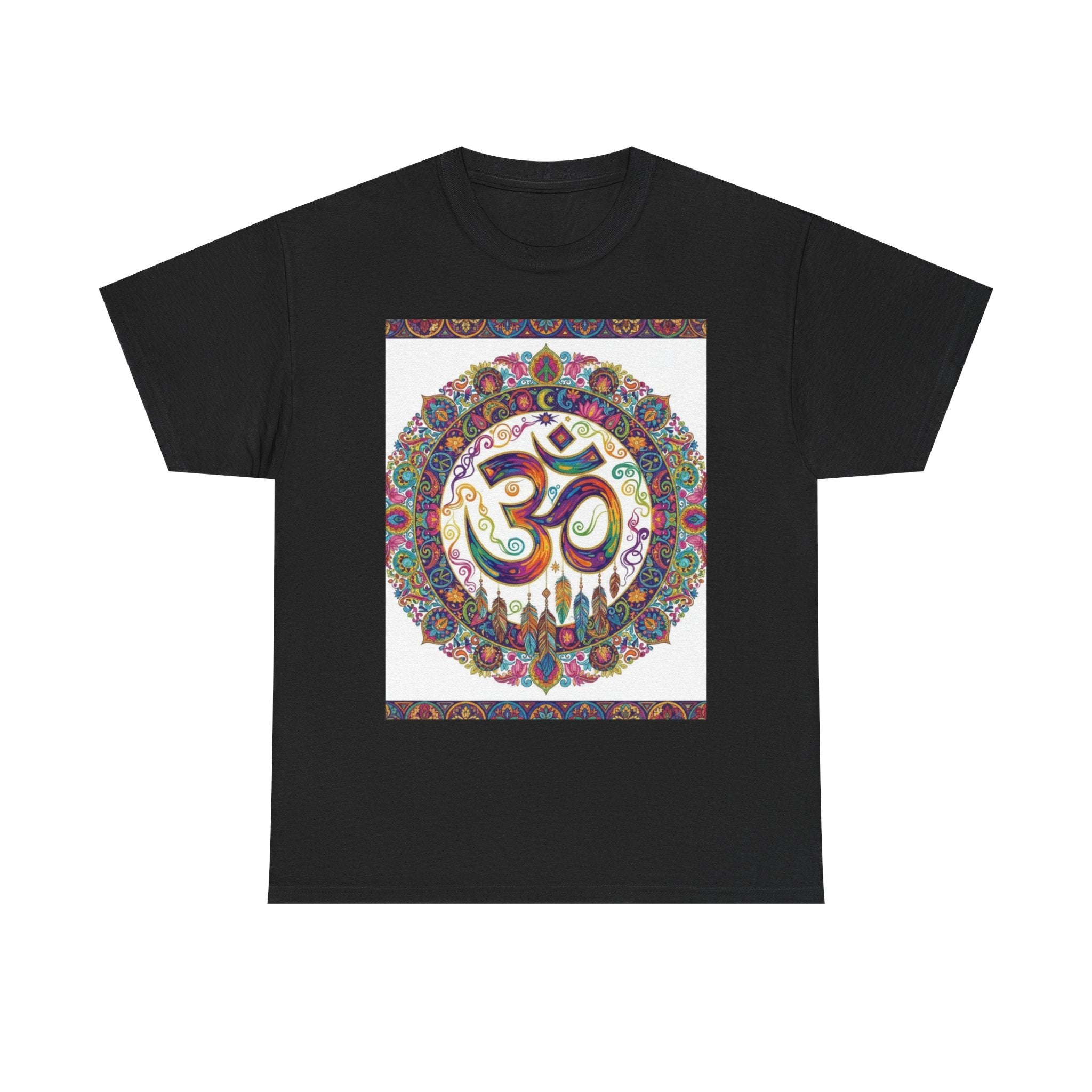 Colorful Lotus Flower Tee | Unisex Heavy Cotton Shirt, Mindfulness Gift, Yoga Apparel, Spiritual Tees, Meditation Top