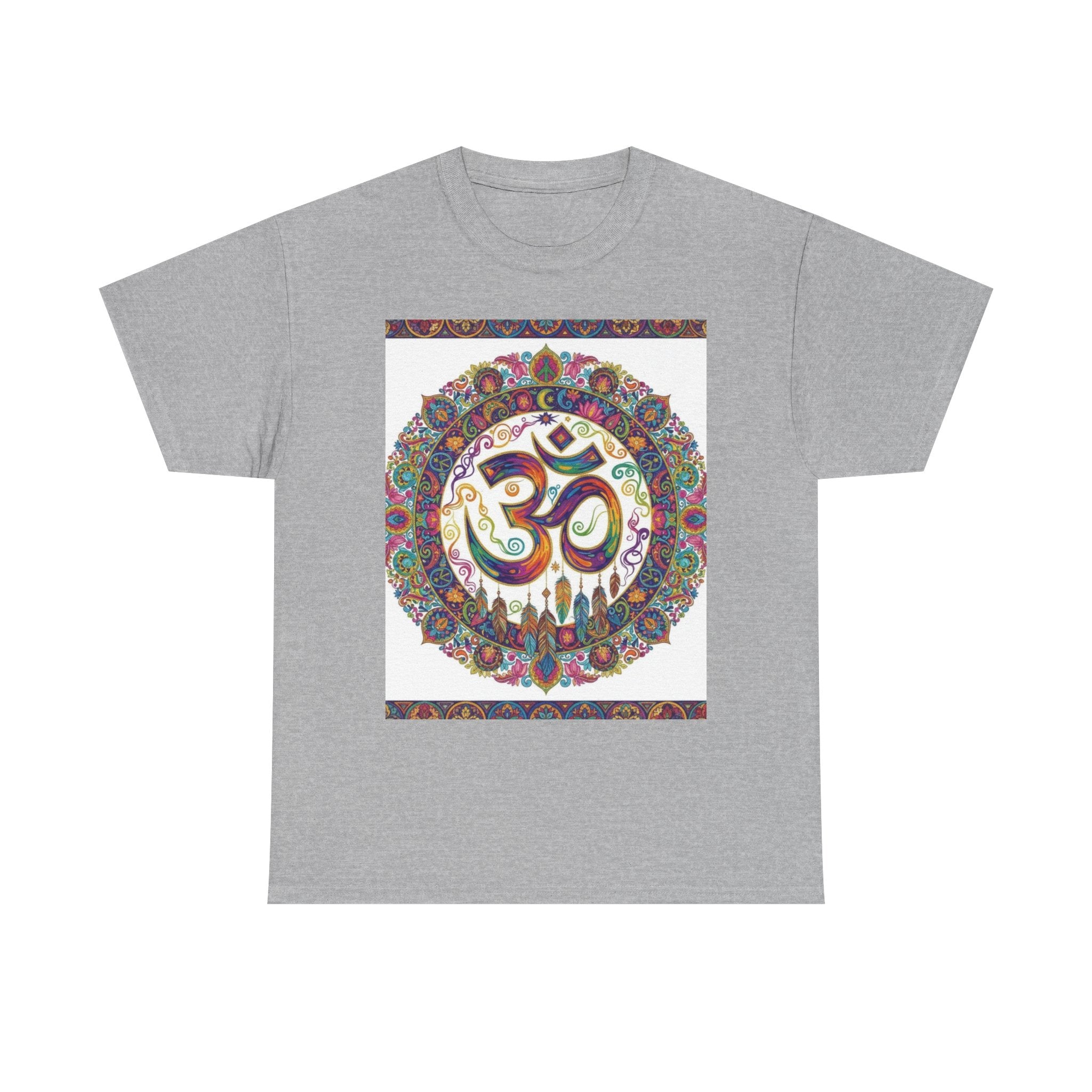 Colorful Lotus Flower Tee | Unisex Heavy Cotton Shirt, Mindfulness Gift, Yoga Apparel, Spiritual Tees, Meditation Top