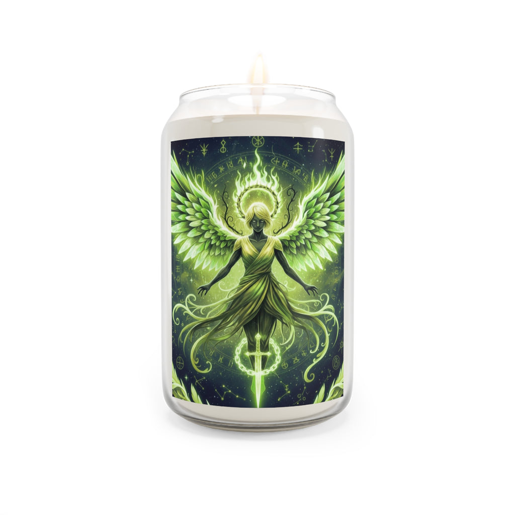 Aromatic Spiritual Soy Candles, Green Angel Decor, Eco-Friendly Home Fragrance, Meditation Gifts, Chrysoprasus Decor, Relaxation Candles