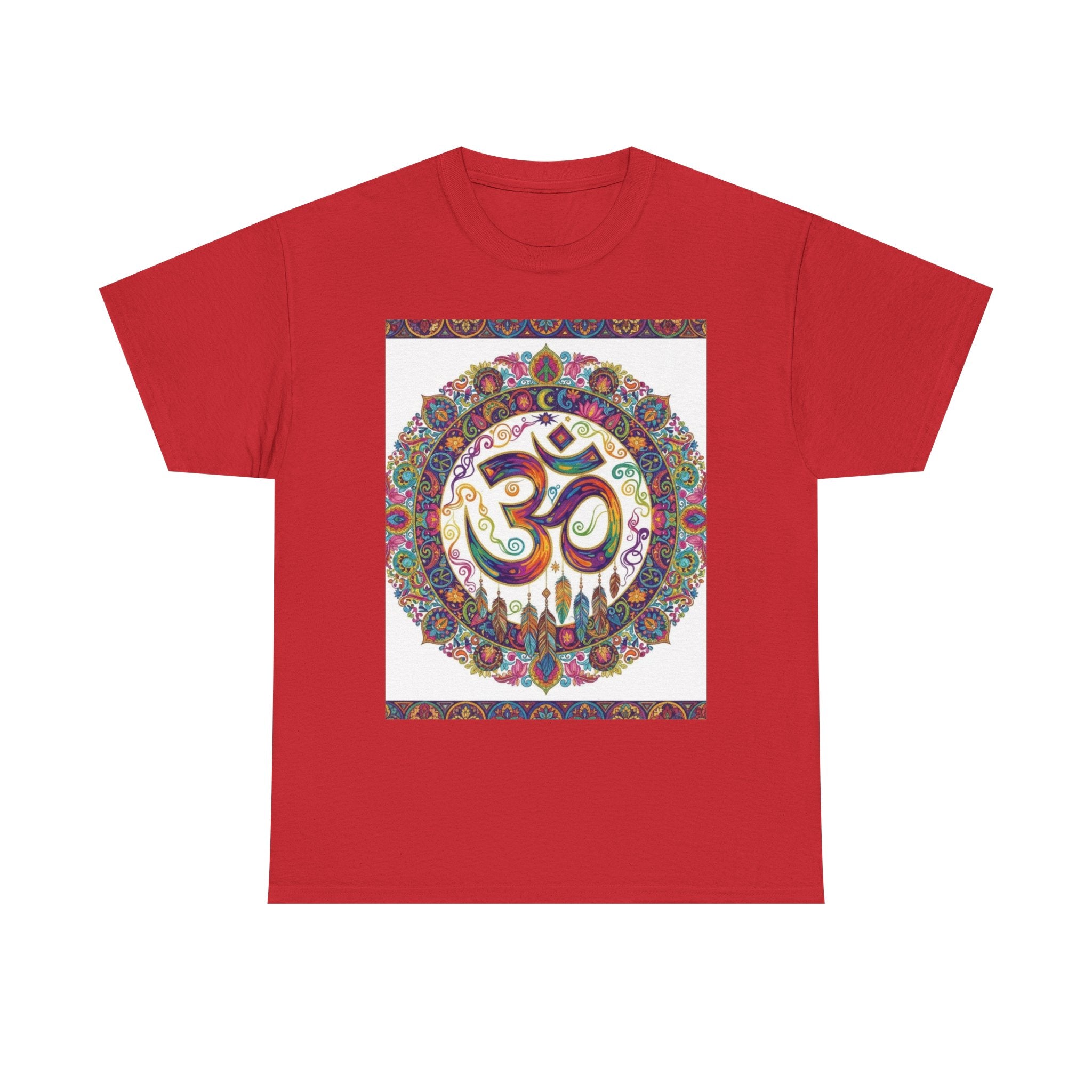 Colorful Lotus Flower Tee | Unisex Heavy Cotton Shirt, Mindfulness Gift, Yoga Apparel, Spiritual Tees, Meditation Top
